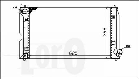 Engine cooling radiator Loro 051-017-0006