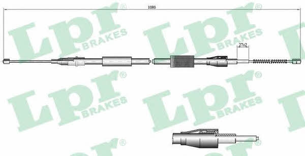 LPR C0047B Parking brake cable left C0047B