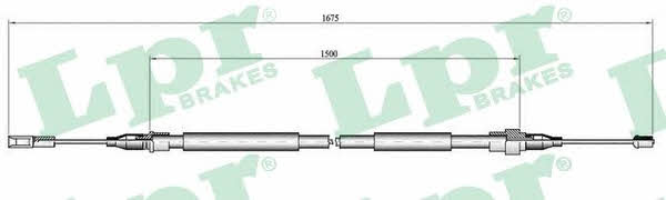 LPR C0057B Parking brake cable left C0057B