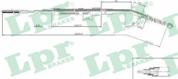 LPR C0067B Cable Pull, parking brake C0067B