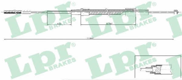 LPR C0078B Cable Pull, parking brake C0078B