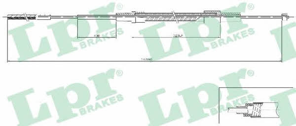 LPR C0079B Parking brake cable, right C0079B