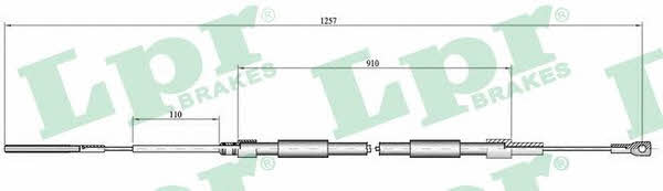 LPR C0084B Cable Pull, parking brake C0084B