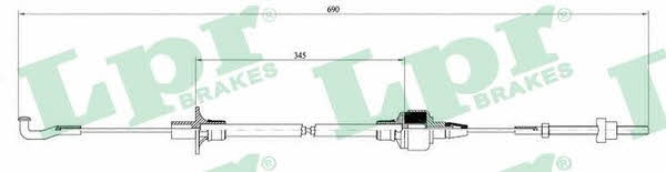 LPR C0127C Clutch cable C0127C