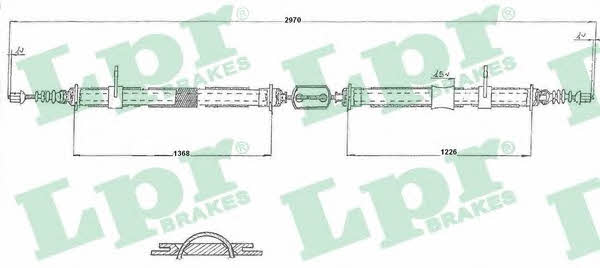 LPR C0141B Cable Pull, parking brake C0141B