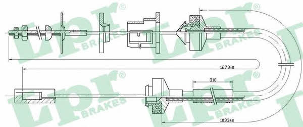 LPR C0145C Clutch cable C0145C