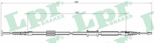 LPR C0157B Cable Pull, parking brake C0157B