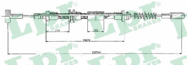 LPR C0160B Cable Pull, parking brake C0160B