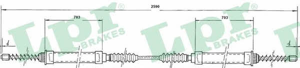 LPR C0170B Cable Pull, parking brake C0170B