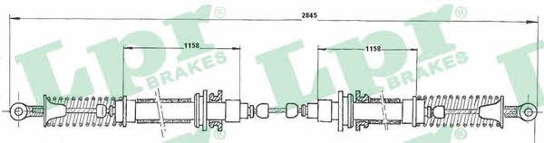 LPR C0178B Cable Pull, parking brake C0178B
