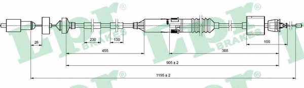 LPR C0200C Clutch cable C0200C