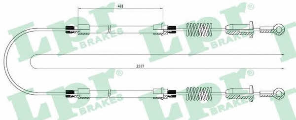 LPR C0202B Cable Pull, parking brake C0202B