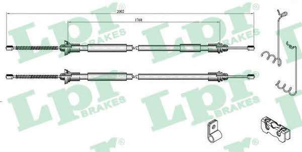 LPR C0282B Cable Pull, parking brake C0282B