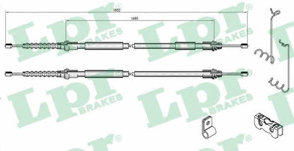LPR C0285B Cable Pull, parking brake C0285B