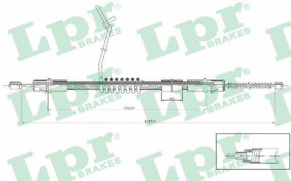 LPR C0287B Parking brake cable left C0287B