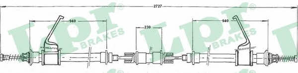 LPR C0299B Cable Pull, parking brake C0299B