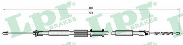 LPR C0342B Cable Pull, parking brake C0342B