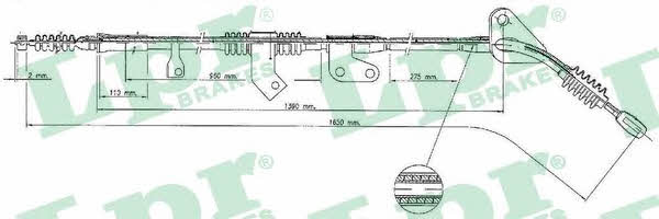 LPR C0393B Parking brake cable left C0393B