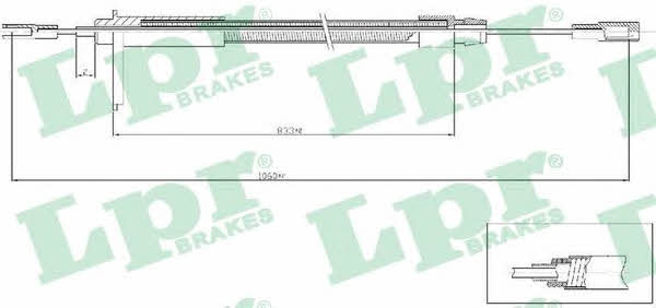 LPR C0435B Cable Pull, parking brake C0435B