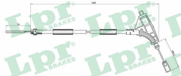 LPR C0010B Cable Pull, parking brake C0010B