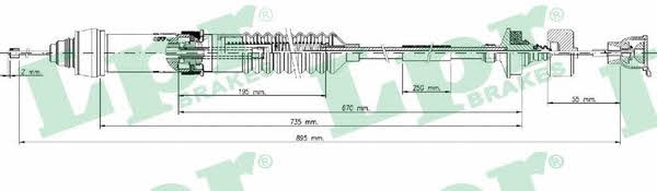 LPR C0016C Clutch cable C0016C