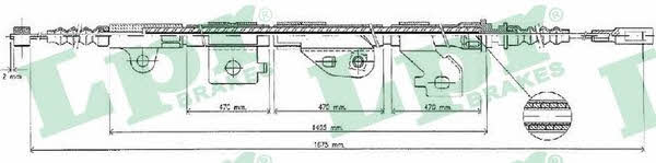 LPR C0480B Parking brake cable left C0480B