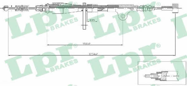 LPR C0505B Cable Pull, parking brake C0505B