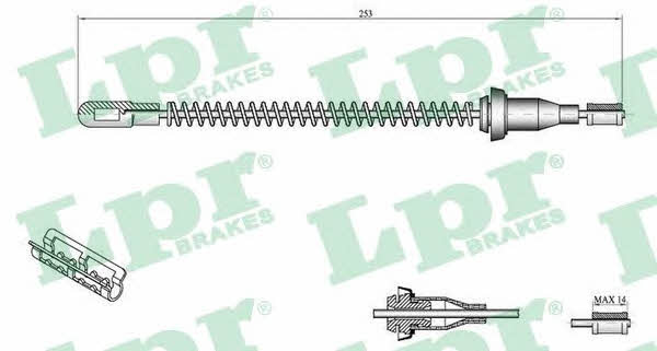 LPR C0556B Cable Pull, parking brake C0556B
