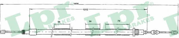 LPR C0608B Parking brake cable, right C0608B