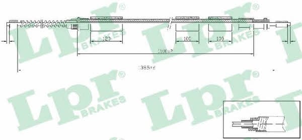 LPR C0609B Parking brake cable, right C0609B