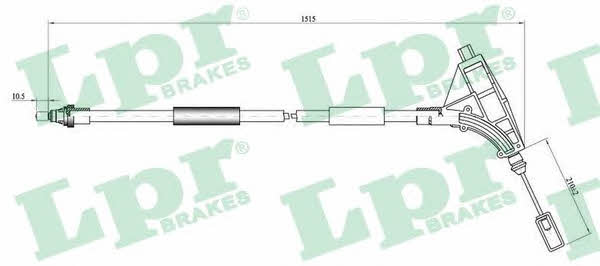 LPR C0640B Cable Pull, parking brake C0640B