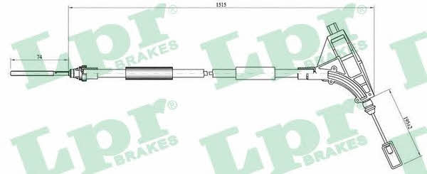 LPR C0641B Cable Pull, parking brake C0641B