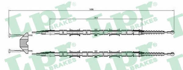 LPR C0655B Cable Pull, parking brake C0655B