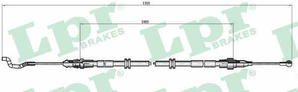 LPR C0969B Cable Pull, parking brake C0969B