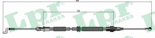 LPR C0973B Cable Pull, parking brake C0973B