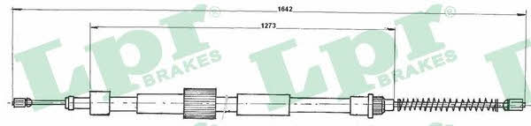 LPR C0978B Parking brake cable, right C0978B