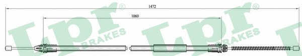 LPR C0719B Cable Pull, parking brake C0719B