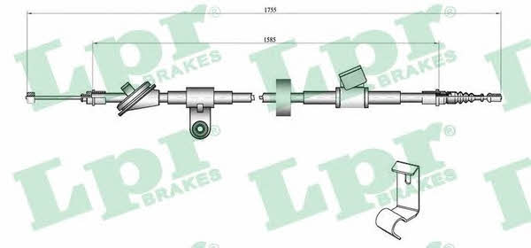 LPR C0758B Cable Pull, parking brake C0758B