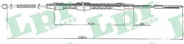 LPR C0802B Cable Pull, parking brake C0802B