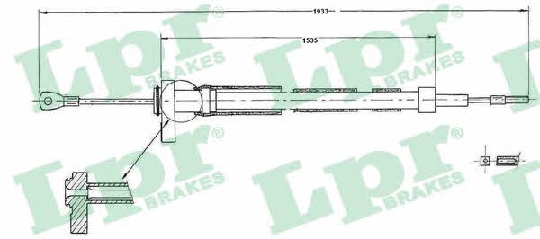LPR C0900B Cable Pull, parking brake C0900B