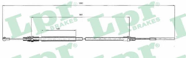 LPR C0214B Parking brake cable left C0214B