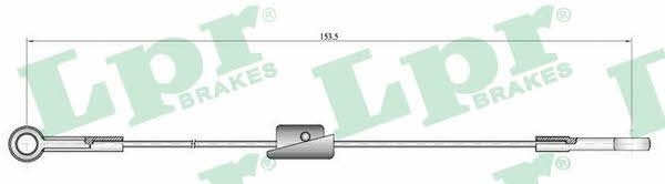 LPR C0222B Cable Pull, parking brake C0222B