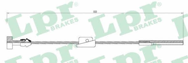LPR C0247B Cable Pull, parking brake C0247B