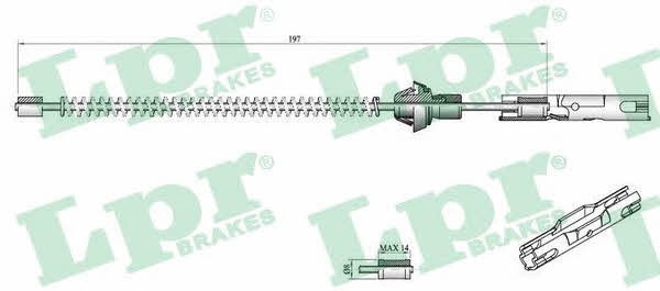 LPR C0250B Cable Pull, parking brake C0250B