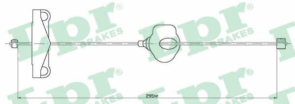 LPR C0261B Cable Pull, parking brake C0261B