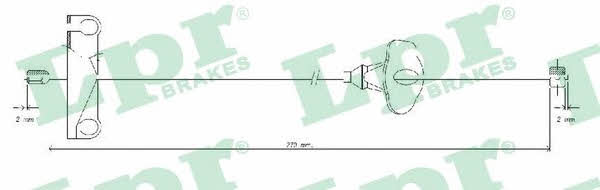 LPR C0268B Cable Pull, parking brake C0268B