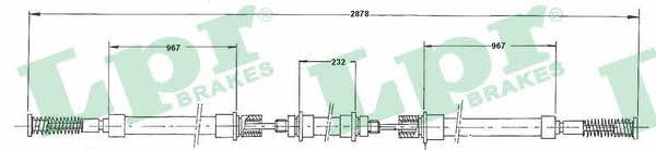 LPR C0276B Cable Pull, parking brake C0276B