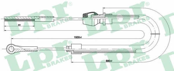 LPR C1531B Cable Pull, parking brake C1531B