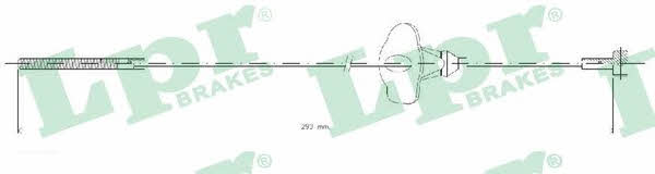 LPR C1691B Cable Pull, parking brake C1691B