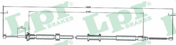LPR C1084B Cable Pull, parking brake C1084B